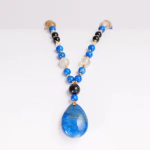 collier mala avec pendentif en Lapis lazuli